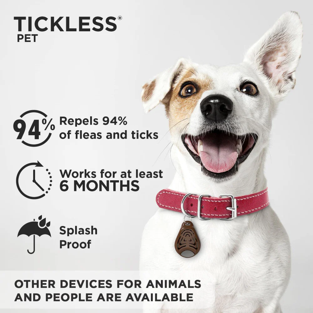 Tickless Ultrasonic Tick and Flea Repeller Pendant for Dogs and Cats (Orange) - Image 4