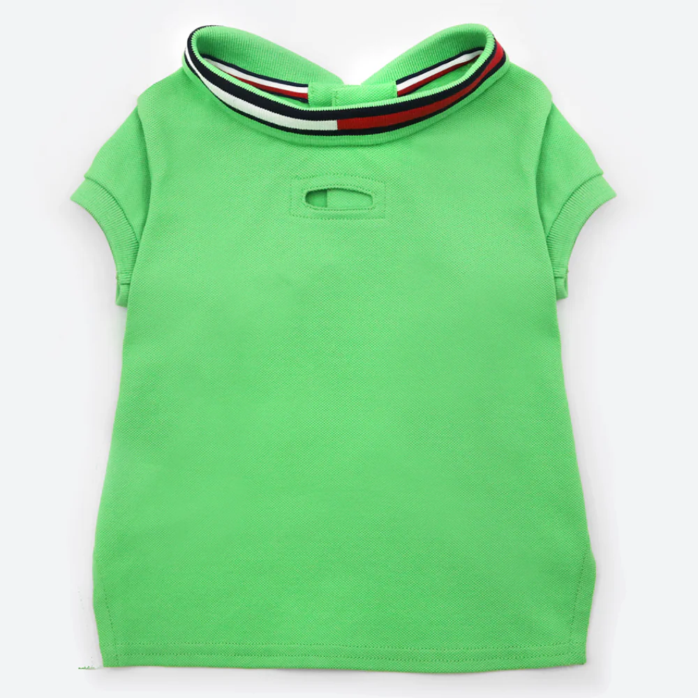 Tommy Hilfiger Flag Collar and Cluff Polo Tshirt for Dogs (Spring Lime) - Image 4