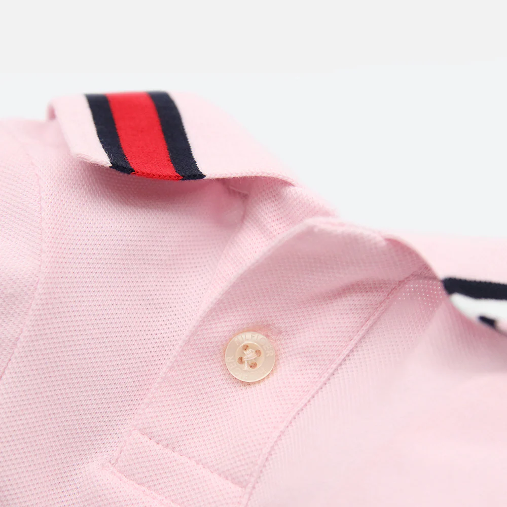 Tommy Hilfiger Flag Collar and Cluff Polo Tshirt for Dogs (Light Pink) - Image 3