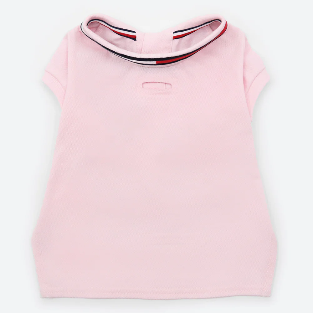 Tommy Hilfiger Flag Collar and Cluff Polo Tshirt for Dogs (Light Pink) - Image 4