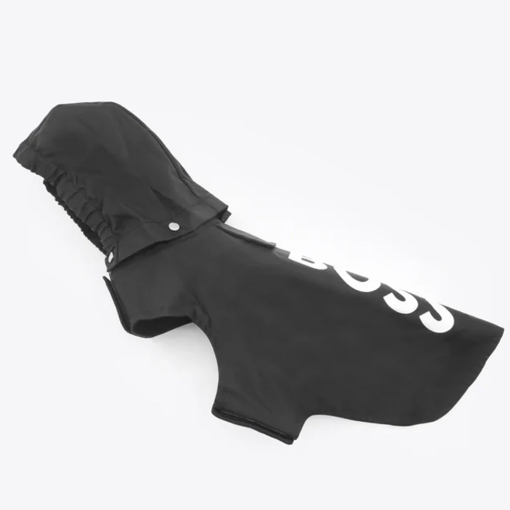 Boss Raincoat for Dogs (Jet Black) - Image 3