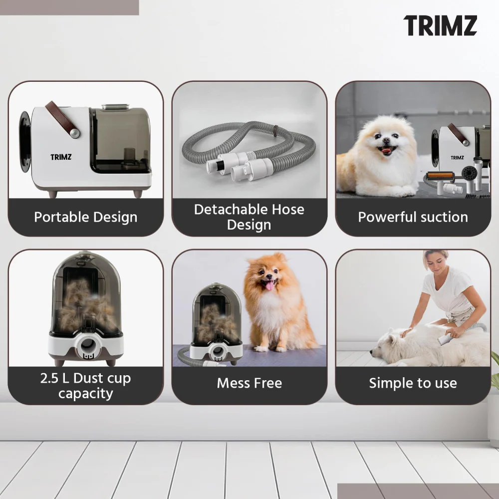 Trimz Pet Grooming Kit & Vacuum Suction for Dogs and Cats - Image 12