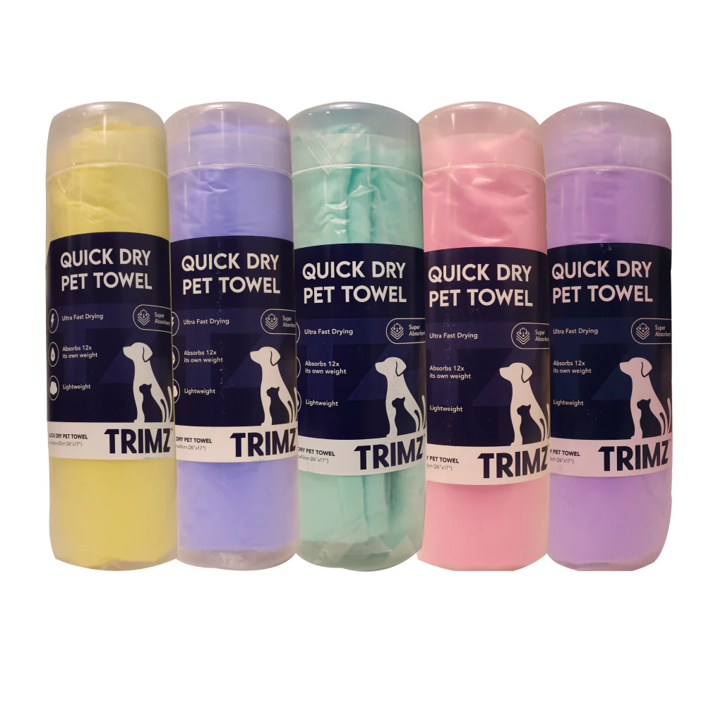 Trimz Quick Dry Absorption Towel for Dogs and Cats (Yellow) - Image 2