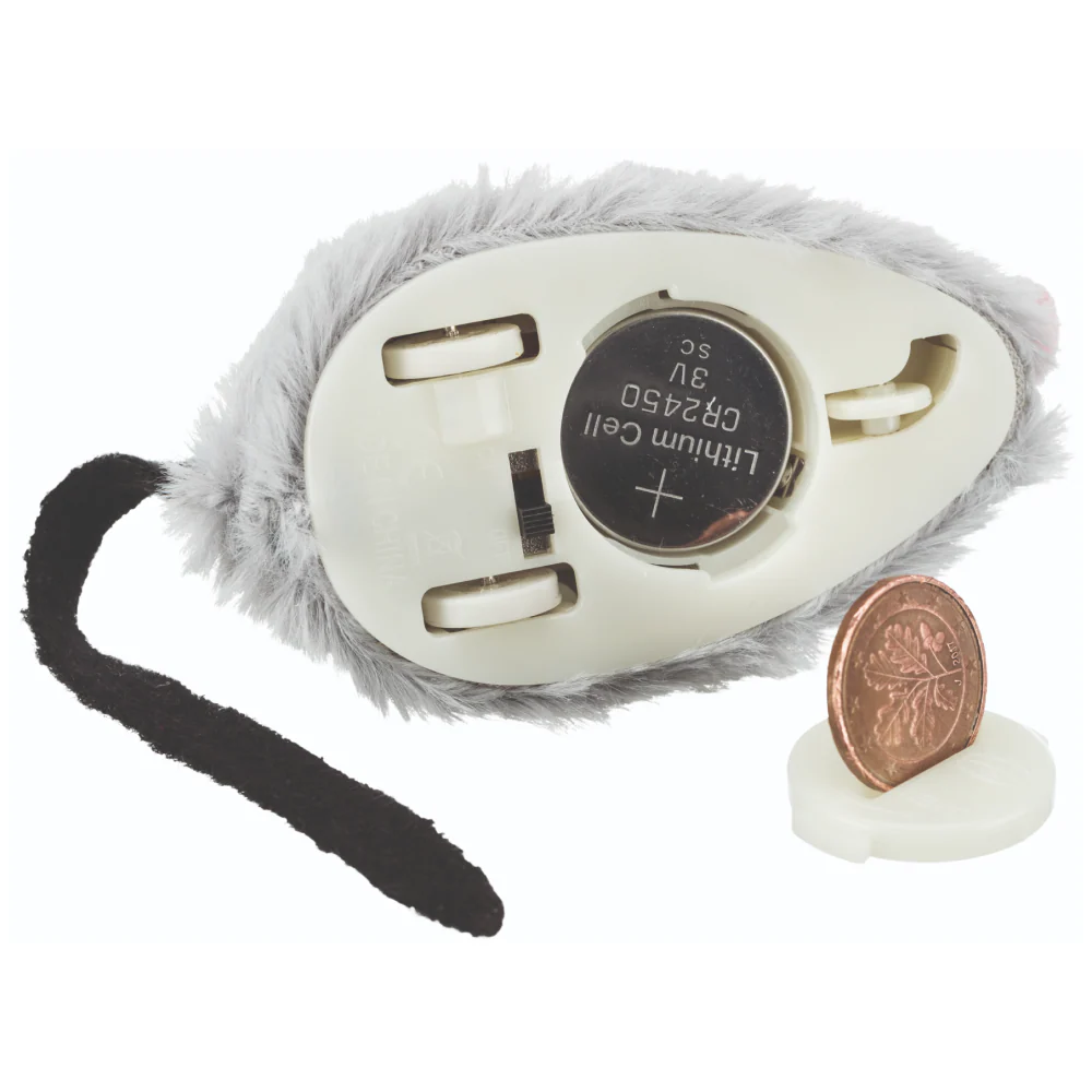 Trixie Active Mouse Toy for Cats (Grey) - Image 3