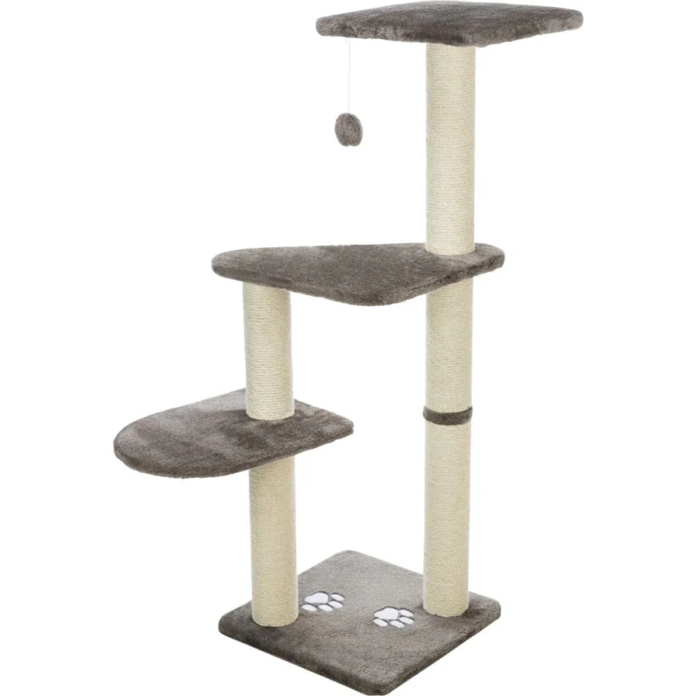 Trixie Altea Scratching Wave on Post with Paw Print for Cats (White/Grey) - Image 2