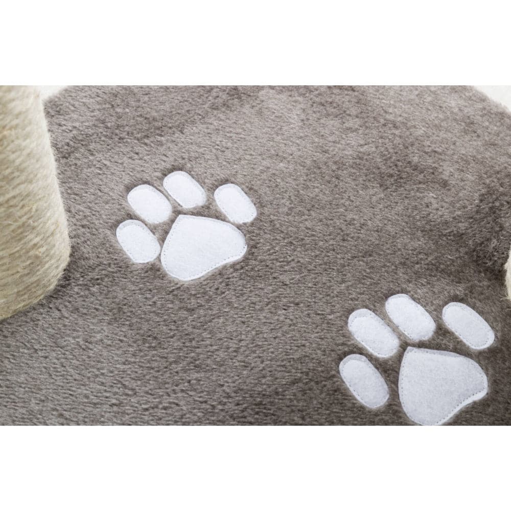 Trixie Altea Scratching Wave on Post with Paw Print for Cats (White/Grey) - Image 4