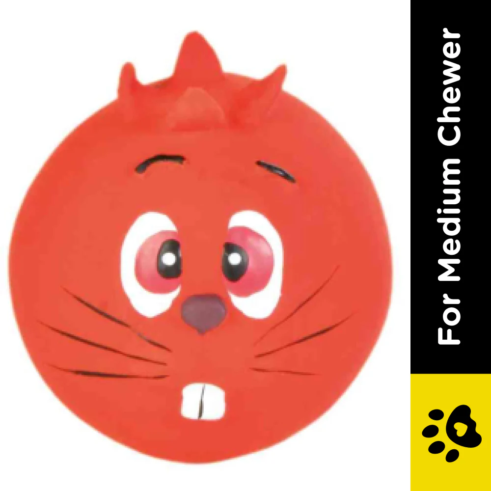 Trixie Animal Faces Latex Ball Toy for Dogs (Pink) - Image 2