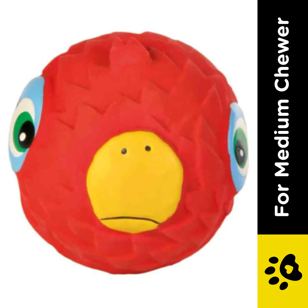 Trixie Animal Faces Latex Ball Toy for Dogs (Red) - Image 2
