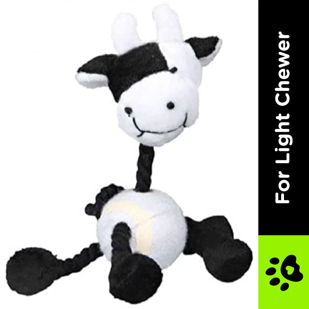 Trixie Animal Figures with Tennis Ball & Rope Toy for Dogs (Grey) - Image 2