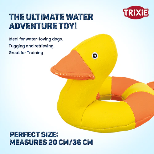 Trixie Aqua Duck on a Rope Toy for Dogs (Yellow) - Image 4