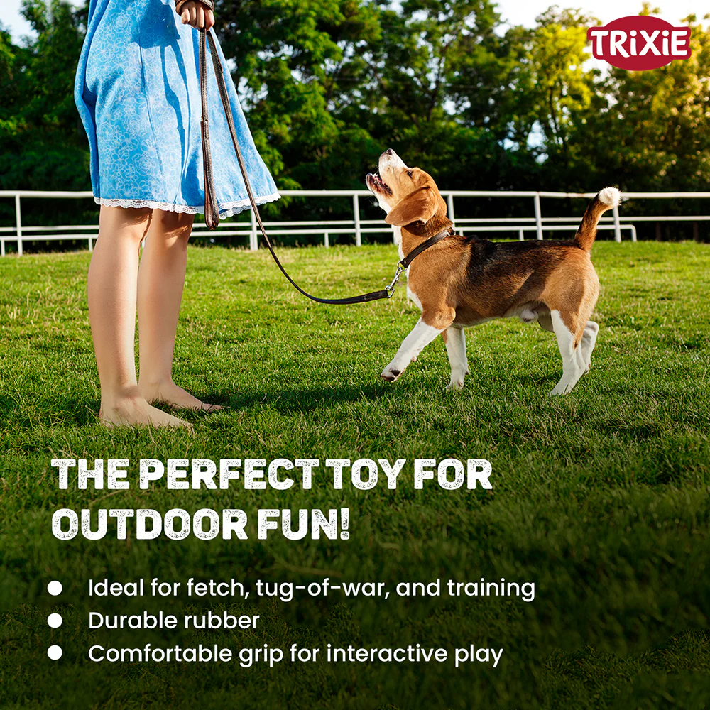 Trixie Ball on a Strap Toy for Dogs (Orange) - Image 2