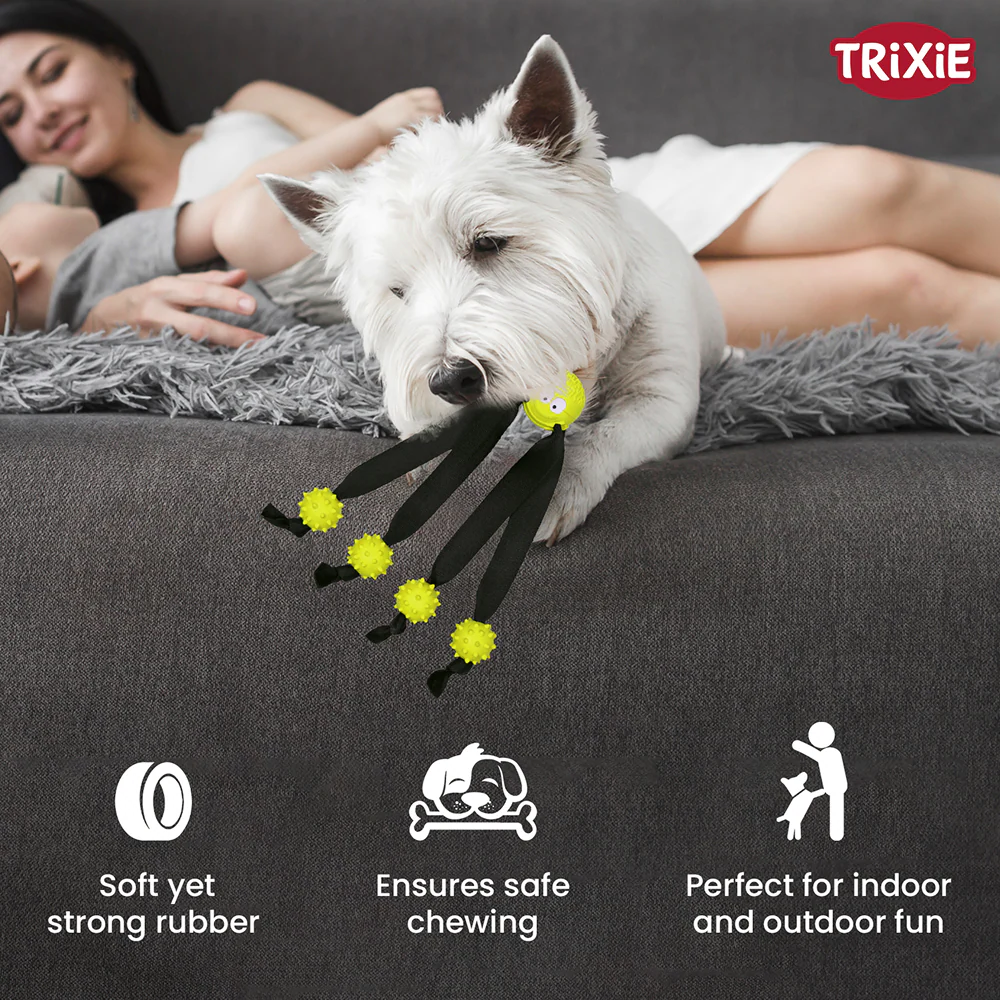 Trixie Ball on a Strap Toy for Dogs (Green) - Image 4