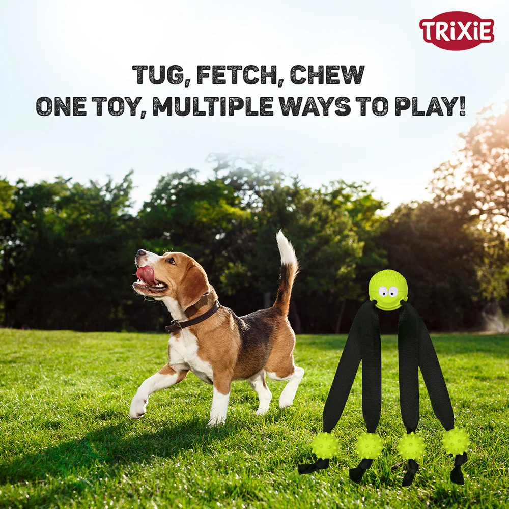 Trixie Ball on a Strap Toy for Dogs (Green) - Image 5