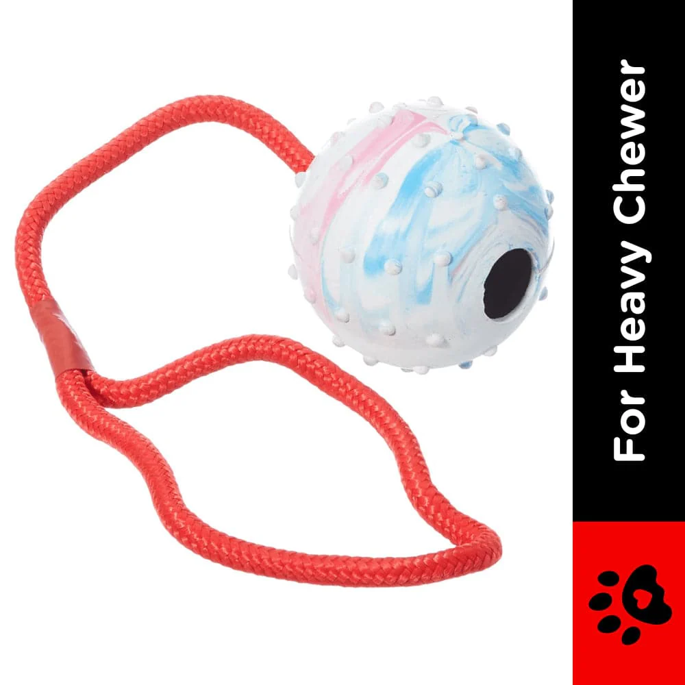 Trixie Ball on Rope Natural Rubber Toy for Dogs - Image 2