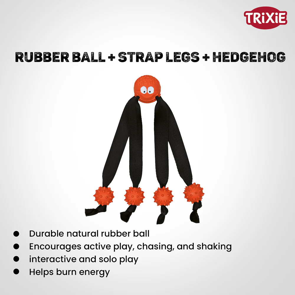 Trixie Ball with Strap Legs for Dogs (Orange) - Image 3