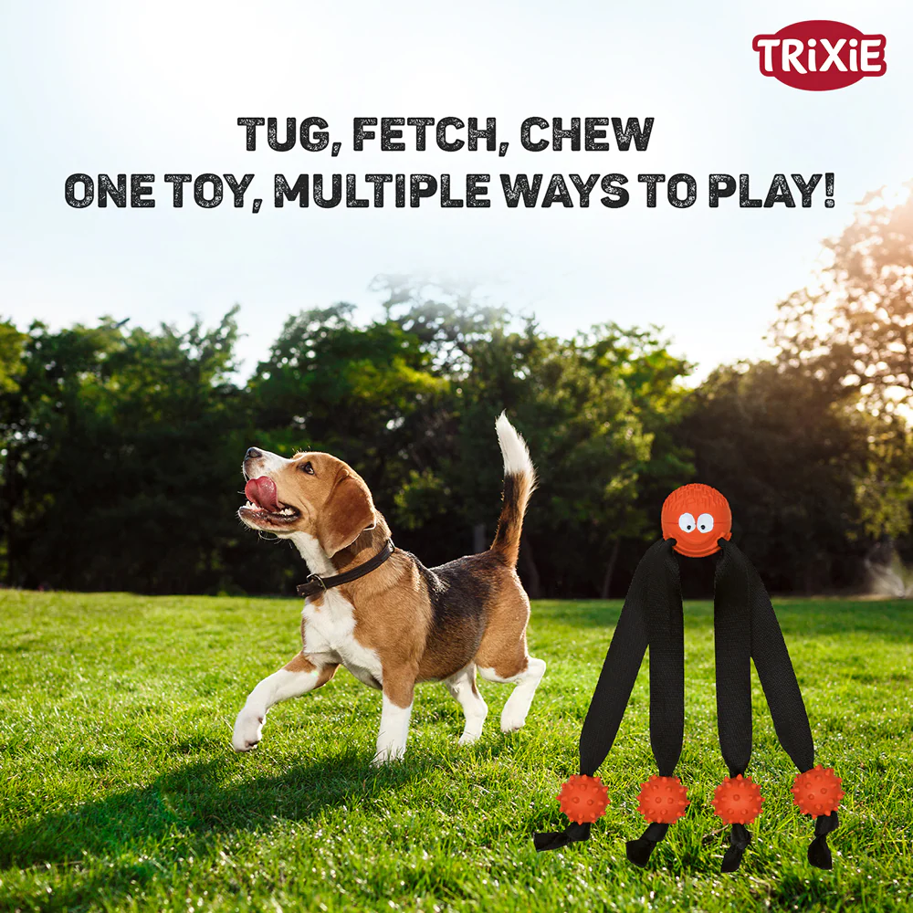 Trixie Ball with Strap Legs for Dogs (Orange) - Image 6