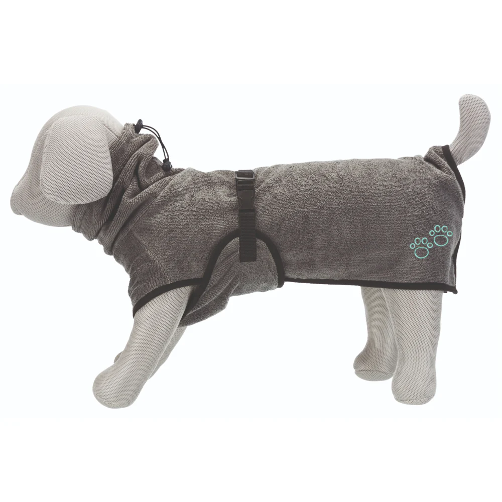 Trixie Bathrobe for Dogs (60cm, Grey) - Image 2
