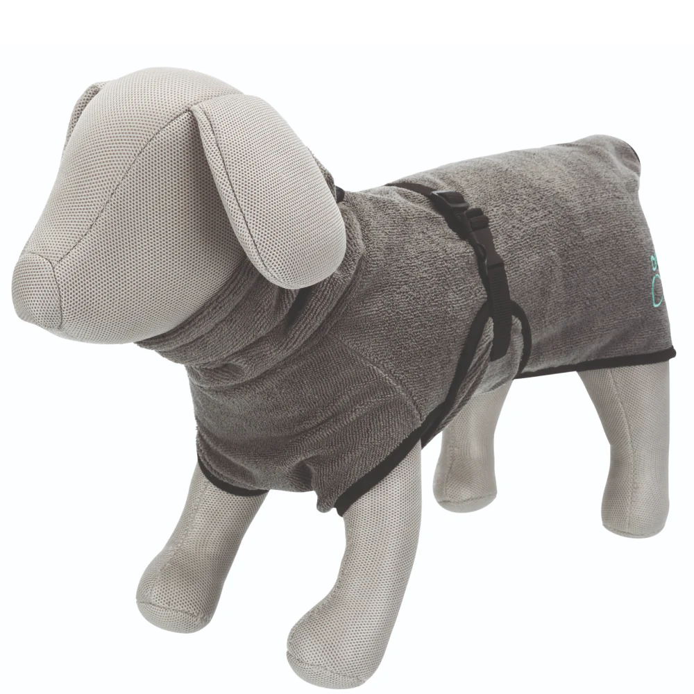 Trixie Bathrobe for Dogs (60cm, Grey) - Image 4