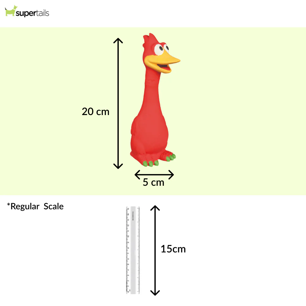 Trixie Bird Latex Interactive chew Toy for Dogs (Red) - Image 2