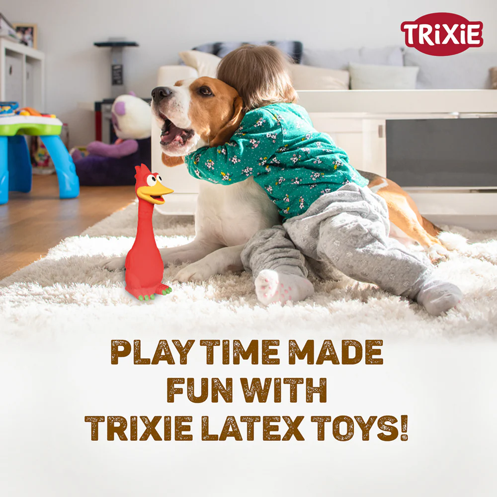 Trixie Bird Latex Interactive chew Toy for Dogs (Red) - Image 3