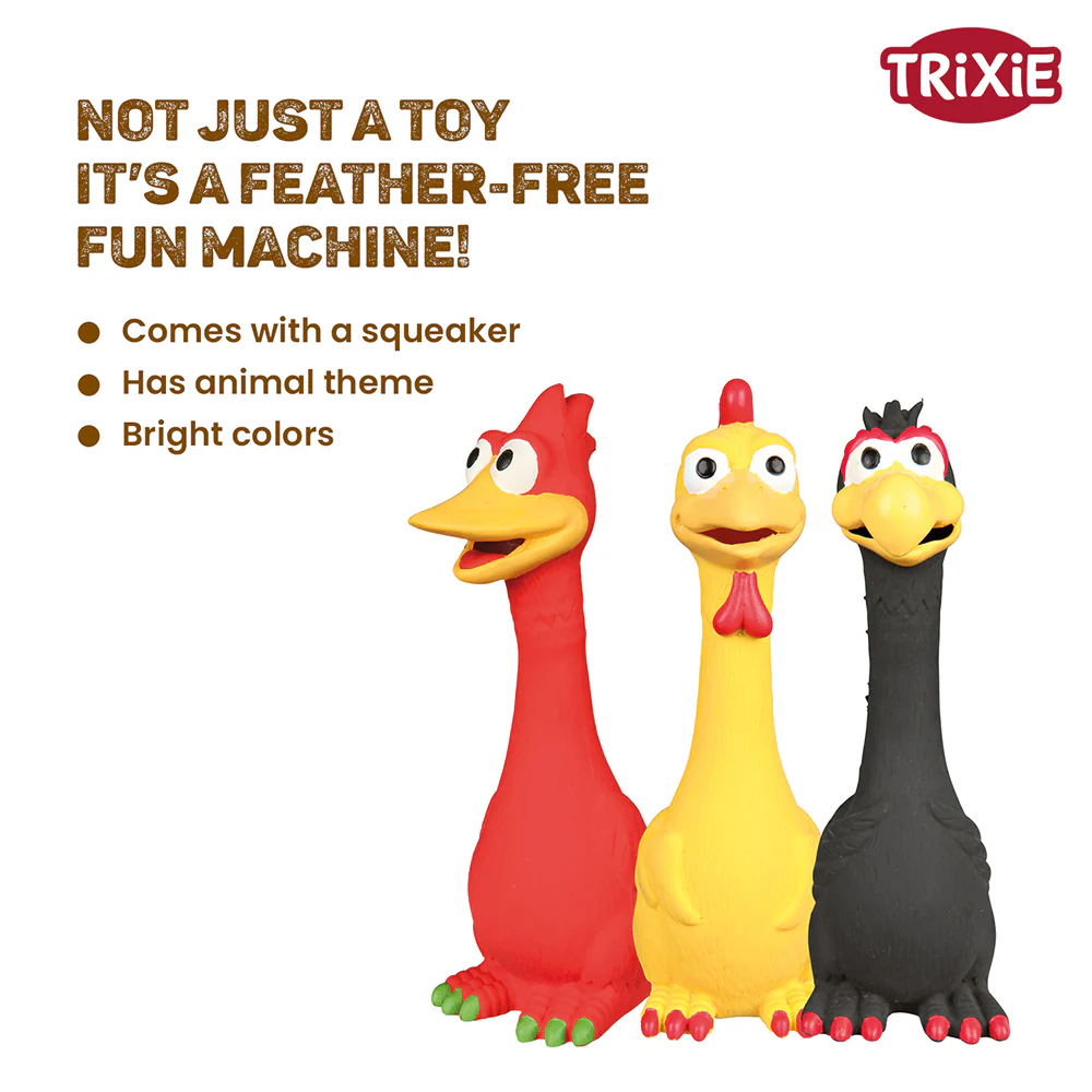 Trixie Bird Latex Interactive chew Toy for Dogs (Red) - Image 5