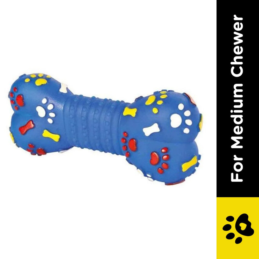 Trixie Bone Vinyl Toy for Dogs (Blue) - Image 2