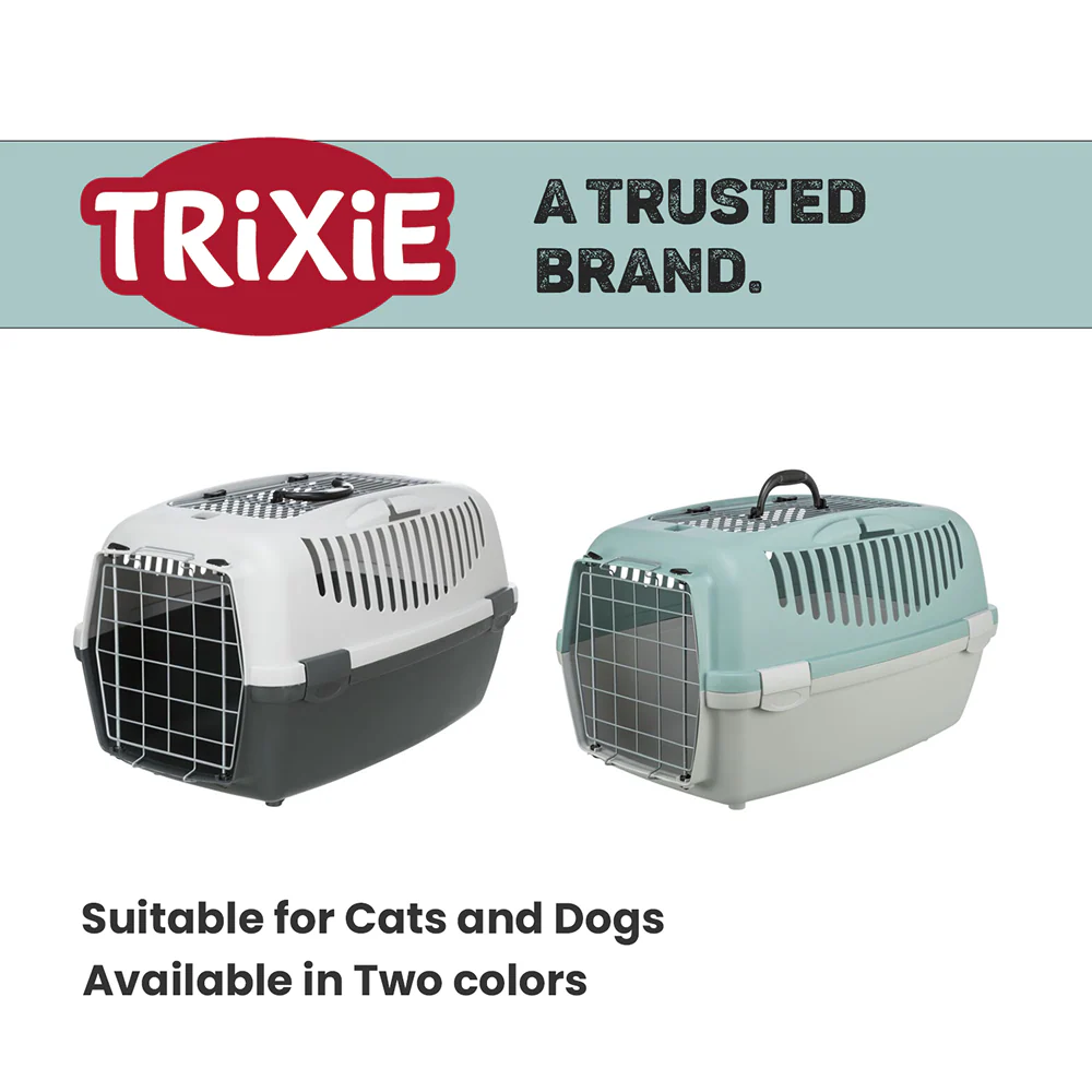 Trixie Capri 3 Open Top Carrier for Dogs and Cats (light grey/sage) - Image 5