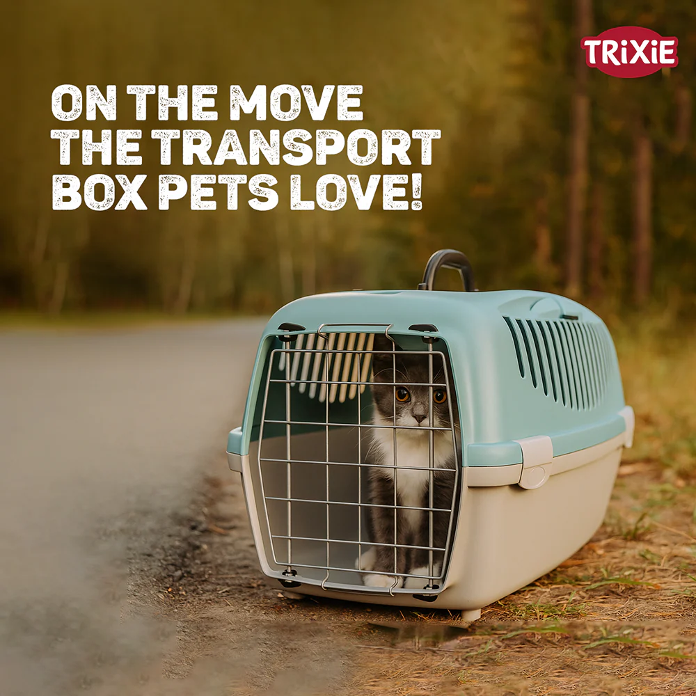 Trixie Capri 3 Open Top Carrier for Dogs and Cats (light grey/sage) - Image 6