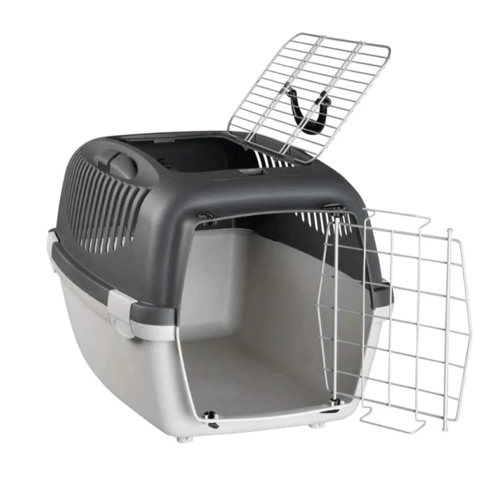 Trixie Capri 3 IATA Approved Open Top Carrier for Dogs and Cats (Dark Grey) - Image 3