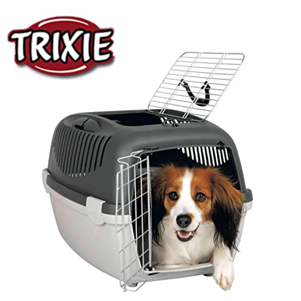 Trixie Capri 3 IATA Approved Open Top Carrier for Dogs and Cats (Dark Grey) - Image 5