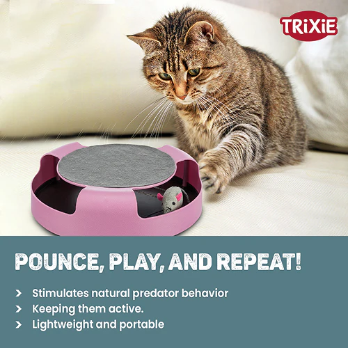 Trixie Catch The Mouse Toy for Cats (Pink) - Image 4