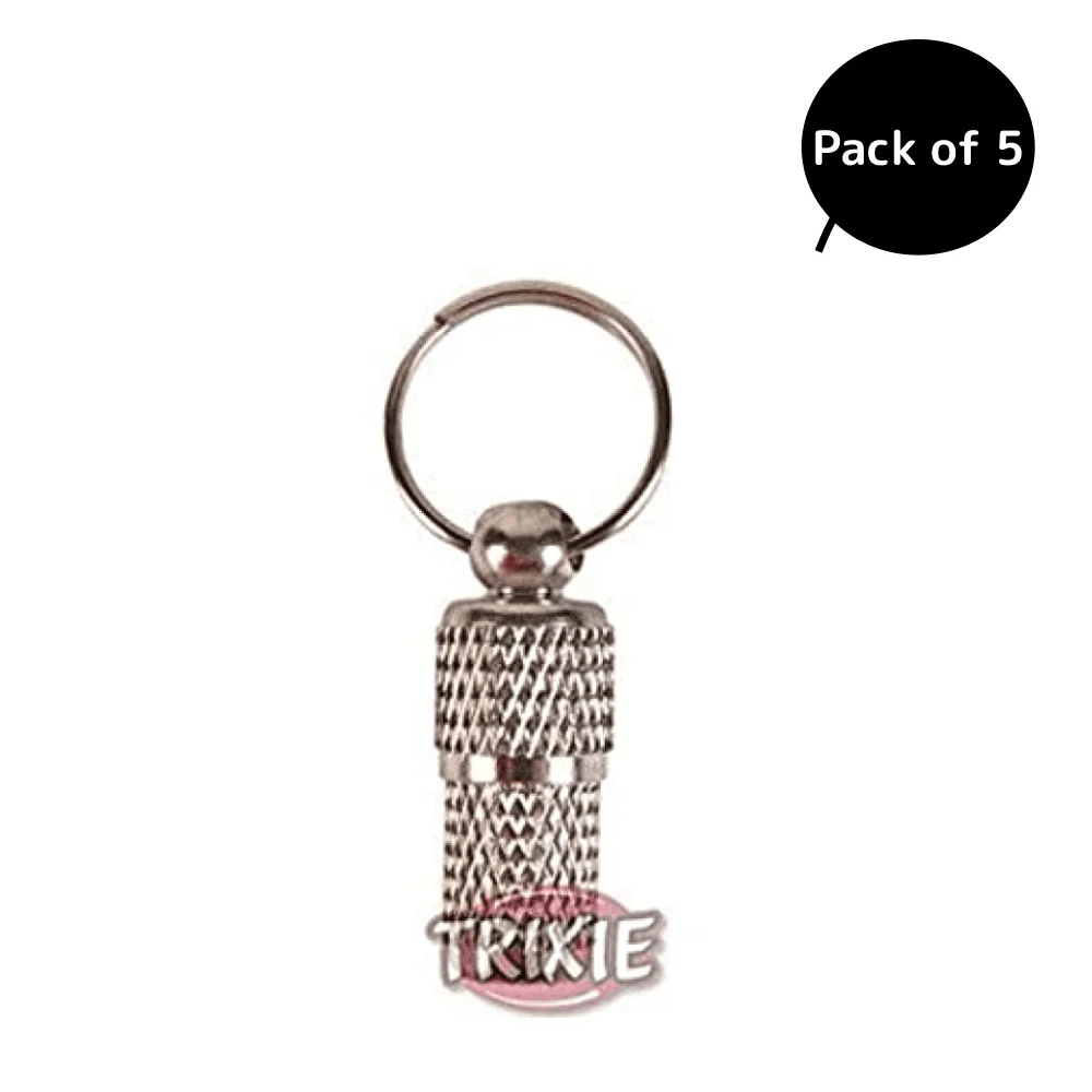 Trixie Chrome Finish Metal Dumbell Shaped Tag for Dogs and Cats (Silver) - Image 4