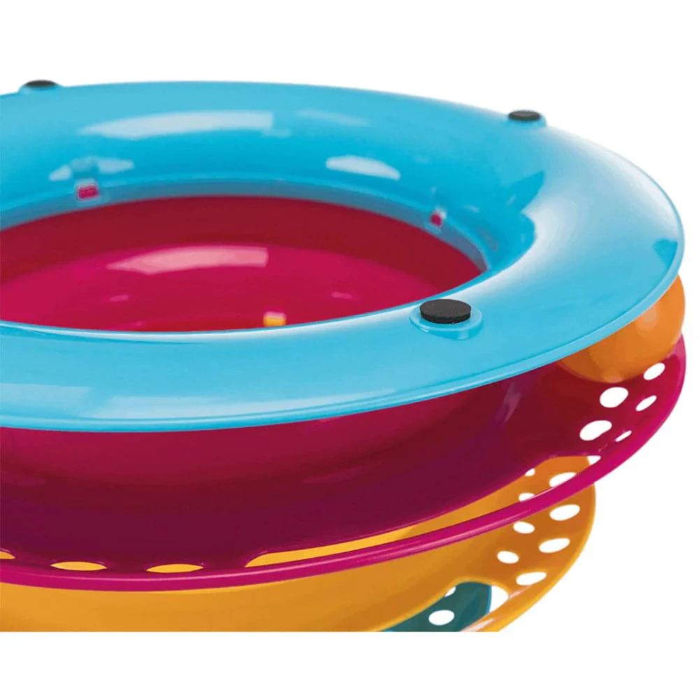 Trixie Circle Tower Catch the Balls Toy for Cats (Blue/Yellow/Pink) - Image 3