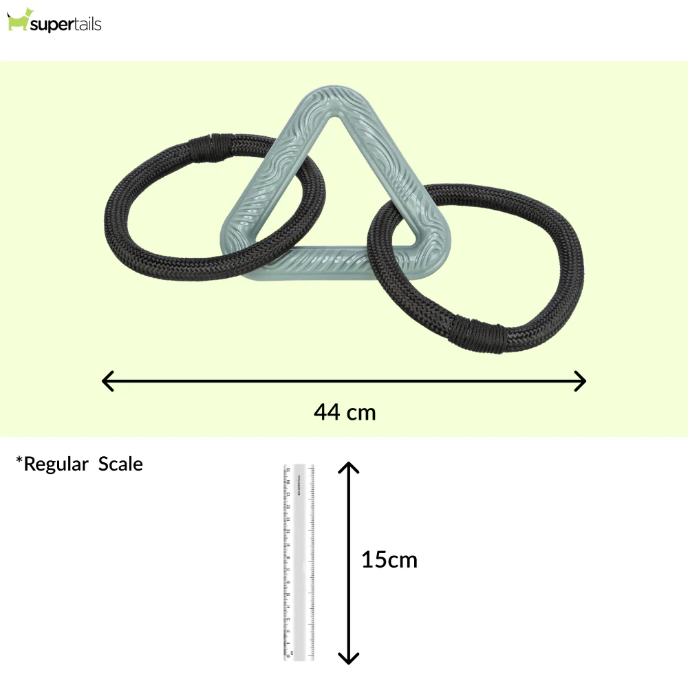 Trixie Citystyle Triangle with Rope Rings Toy for Dogs - Image 2