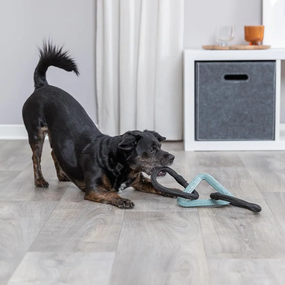 Trixie Citystyle Triangle with Rope Rings Toy for Dogs - Image 3