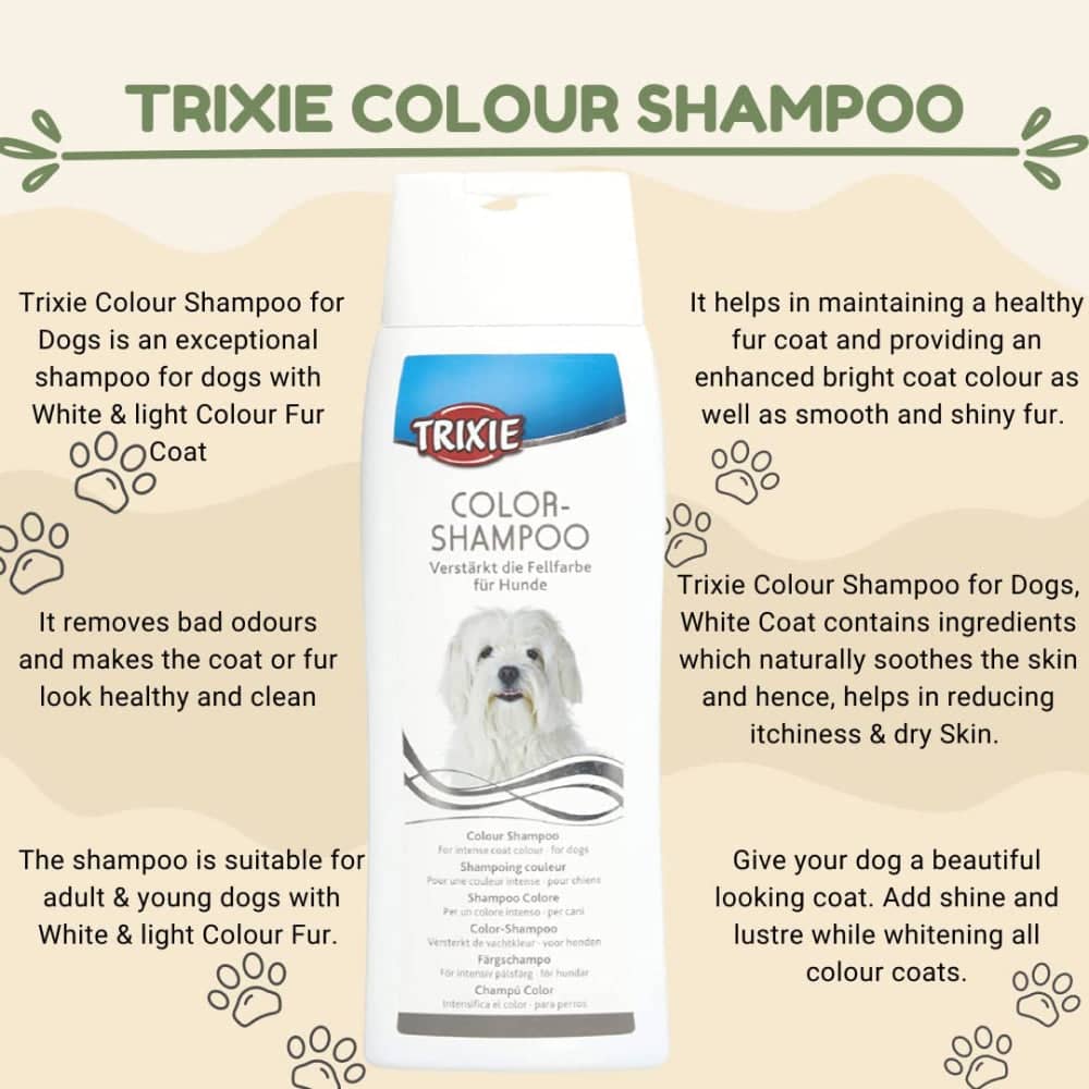 Trixie Colour Shampoo for Dogs (White Coat) - Image 3