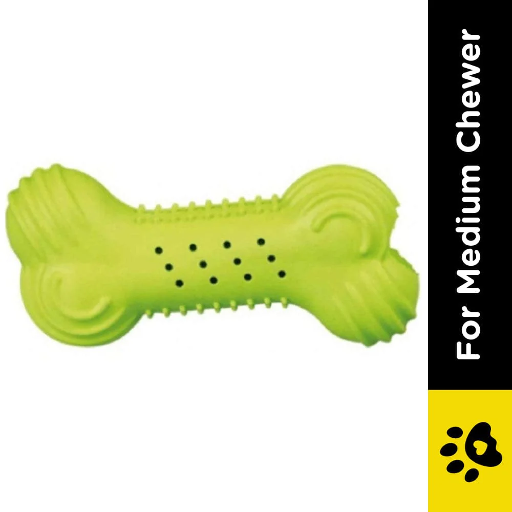 Trixie Cooling Bone Natural Rubber Chew Toy for Dogs (Green) - Image 2