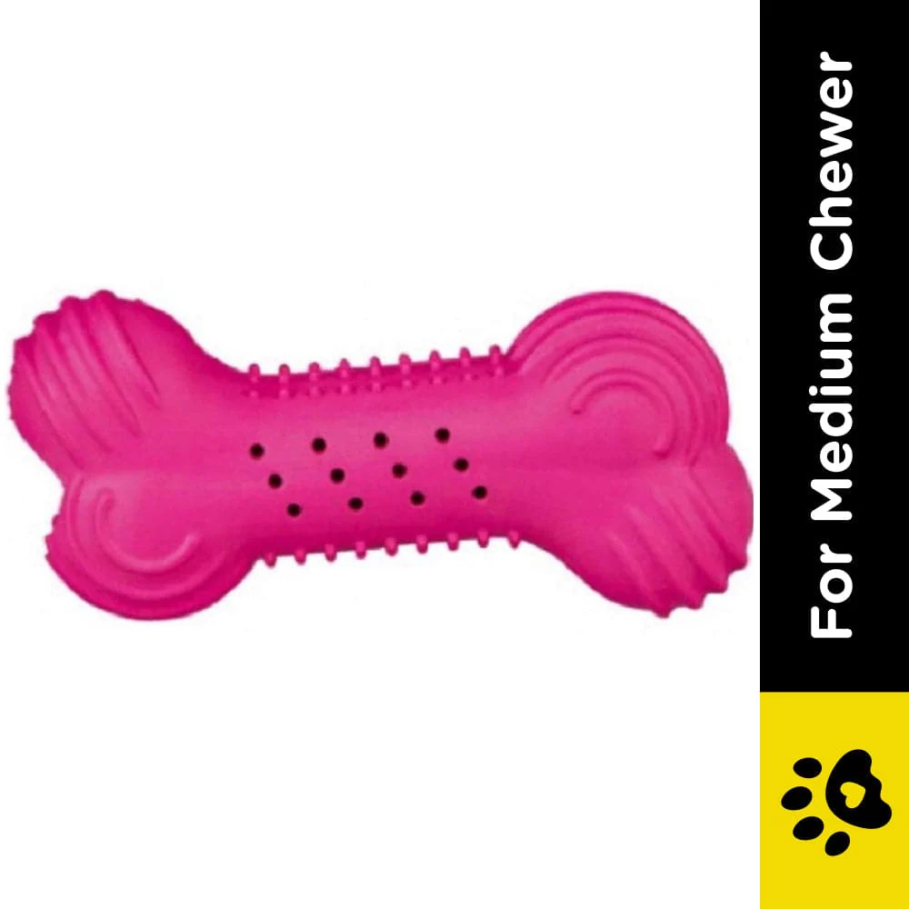 Trixie Cooling Bone Natural Rubber Chew Toy for Dogs (Pink) - Image 2