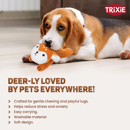 Trixie Deer Plush Toy for Dogs (Brown) - Image 4