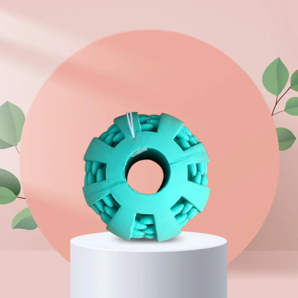 Trixie Denta Mint Flavour Natural Rubber Fun Rugby Ball Toy for Dogs | For Medium Chewers - Image 3