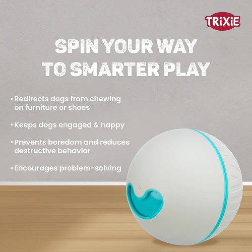 Trixie Plastic Snack Ball Toy for Dogs (Grey) - Image 5