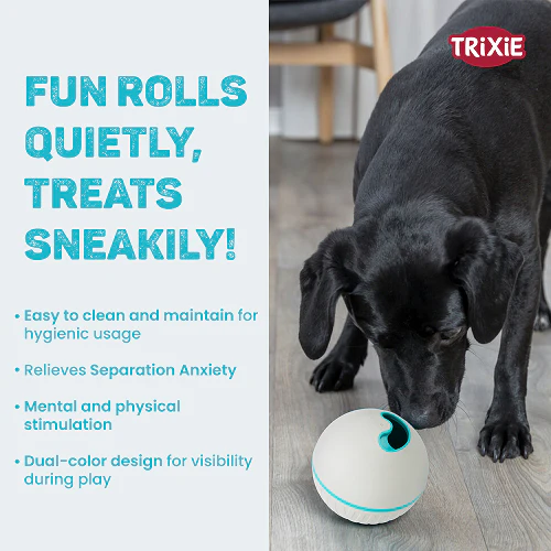 Trixie Plastic Snack Ball Toy for Dogs (Grey) - Image 7