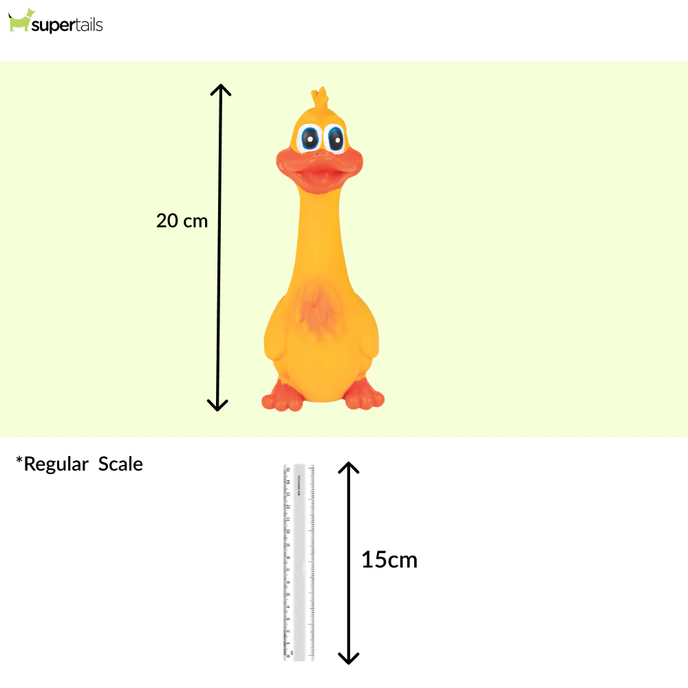 Trixie Duck Latex with Original Animal Sound Toy for Dogs (Yellow) - Image 2