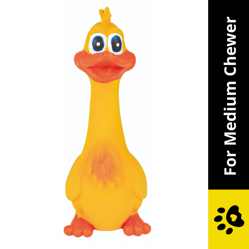 Trixie Duck Latex with Original Animal Sound Toy for Dogs (Yellow) - Image 3