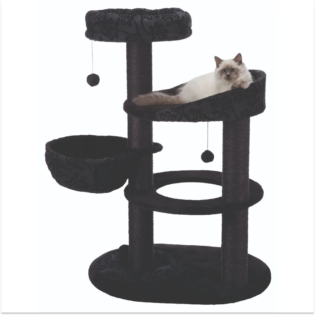 Trixie Filippo Scratching Post for Cats (Black) - Image 2
