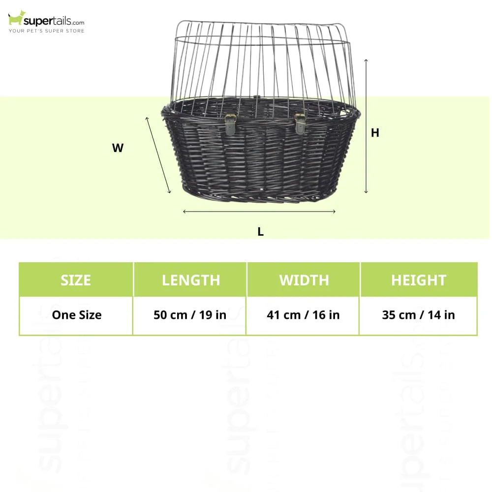 Trixie Front Bicycle Basket for Dogs and Cats (Black) - Image 2