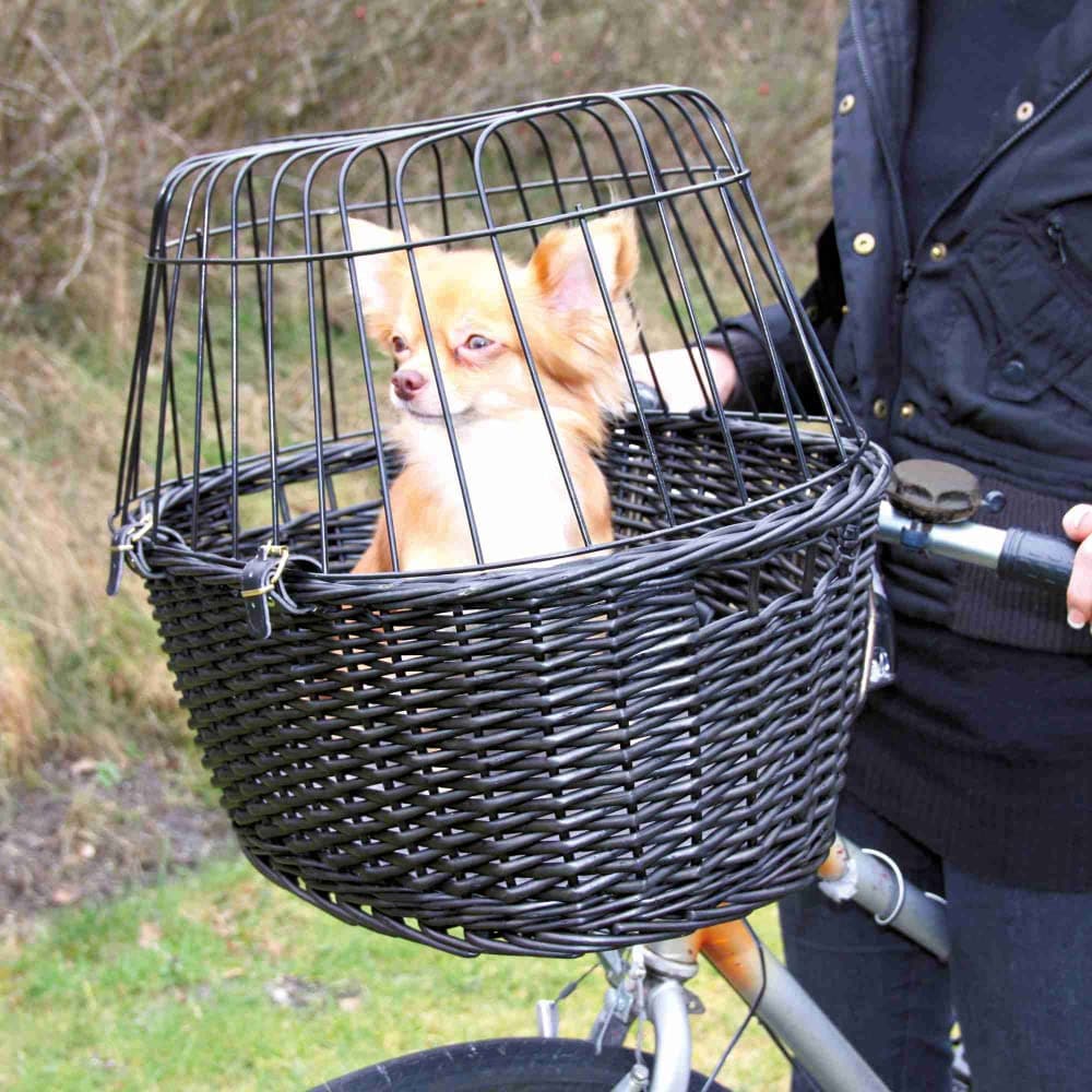 Trixie Front Bicycle Basket for Dogs and Cats (Black) - Image 5