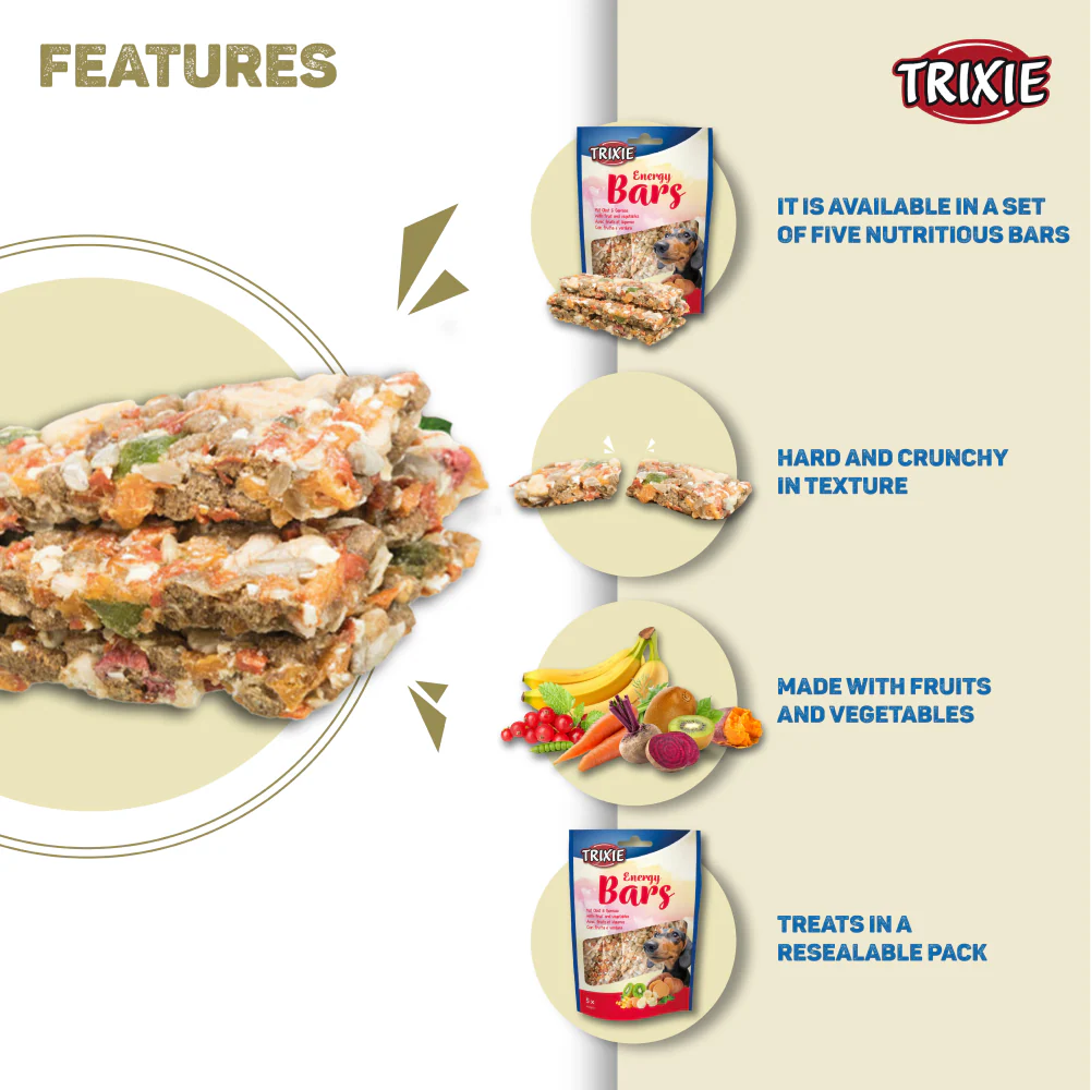Trixie Fruits and Vegetables Energy Bars Dog Treats - Image 2
