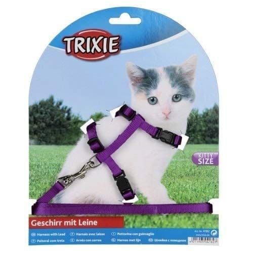 Trixie Harness with Leash for Cats & Kittens (Green) - Image 3