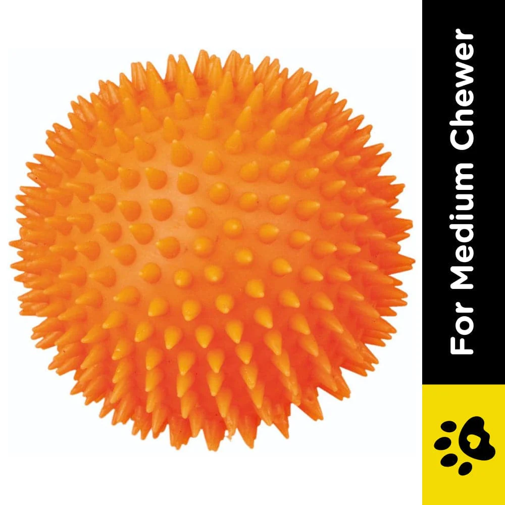 Trixie Hedgehog Ball Vinyl Toy for Dogs (Orange) - Image 2